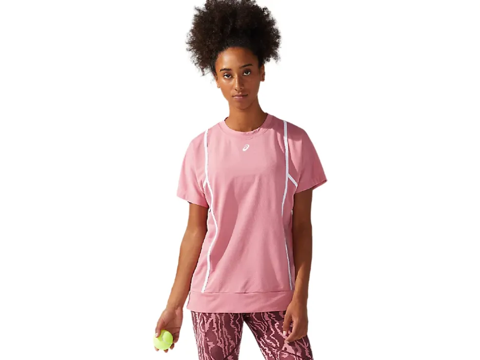 Best Sale ASICS NEW STRONG 92 SHORT SLEEVE TOP Smokey Rose/Brilliant White