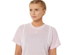 Sale ASICS NEW STRONG 92 SHORT SLEEVE TOP Barely Rose/Brilliant White