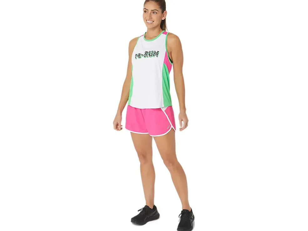 Best Sale ASICS NEW STRONG rePURPOSED RUN SHORT Pink Glo/White