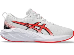 Fashion ASICS NOVABLAST 4 GRADE SCHOOL White/Sunrise Red