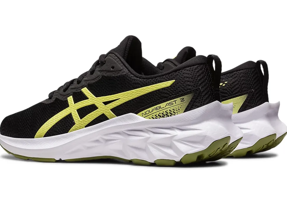 Clearance ASICS NOVABLAST 2 GRADE SCHOOL Black/Glow Yellow