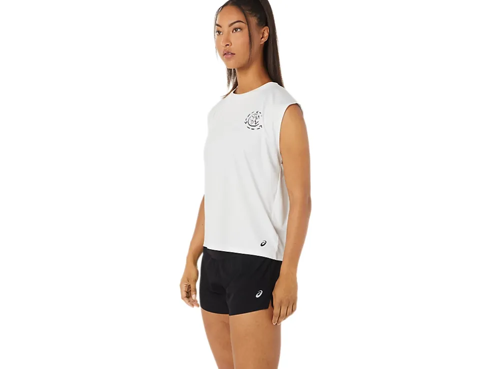 Best Sale ASICS OCEAN WASTE RUN TOP Natural White