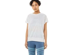 Clearance ASICS OPEN BACK SHORT SLEEVE TOP Brilliant White