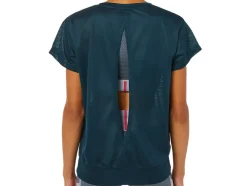 Cheap ASICS OPEN BACK SHORT SLEEVE TOP French Blue