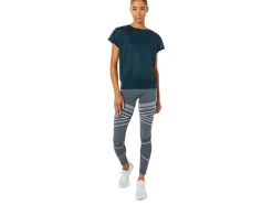 Cheap ASICS OPEN BACK SHORT SLEEVE TOP French Blue