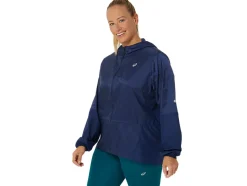 Cheap ASICS PACKABLE RUN JACKET Blue Expanse