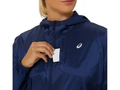 Cheap ASICS PACKABLE RUN JACKET Blue Expanse