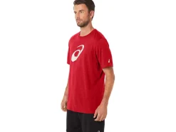 Shop ASICS PAINTBRUSH SHORT SLEEVE TEE Classic Red Heather