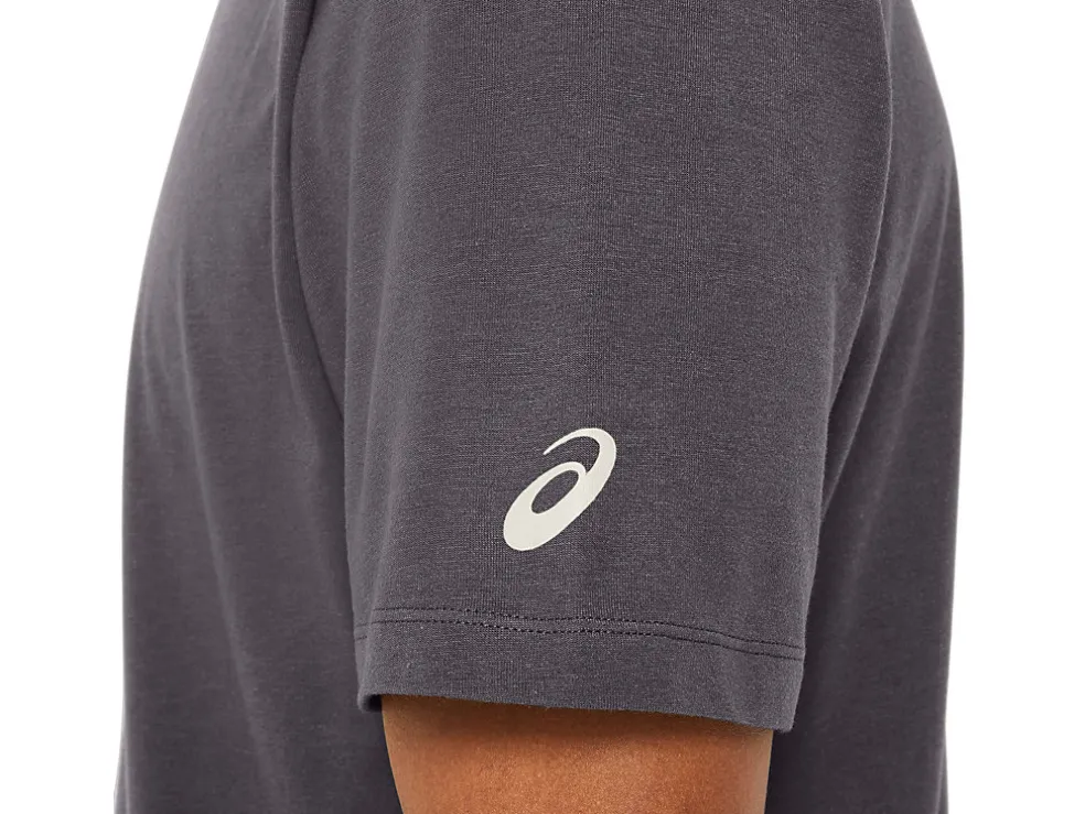 Clearance ASICS PAINTBRUSH SHORT SLEEVE TEE Dark Grey Heather
