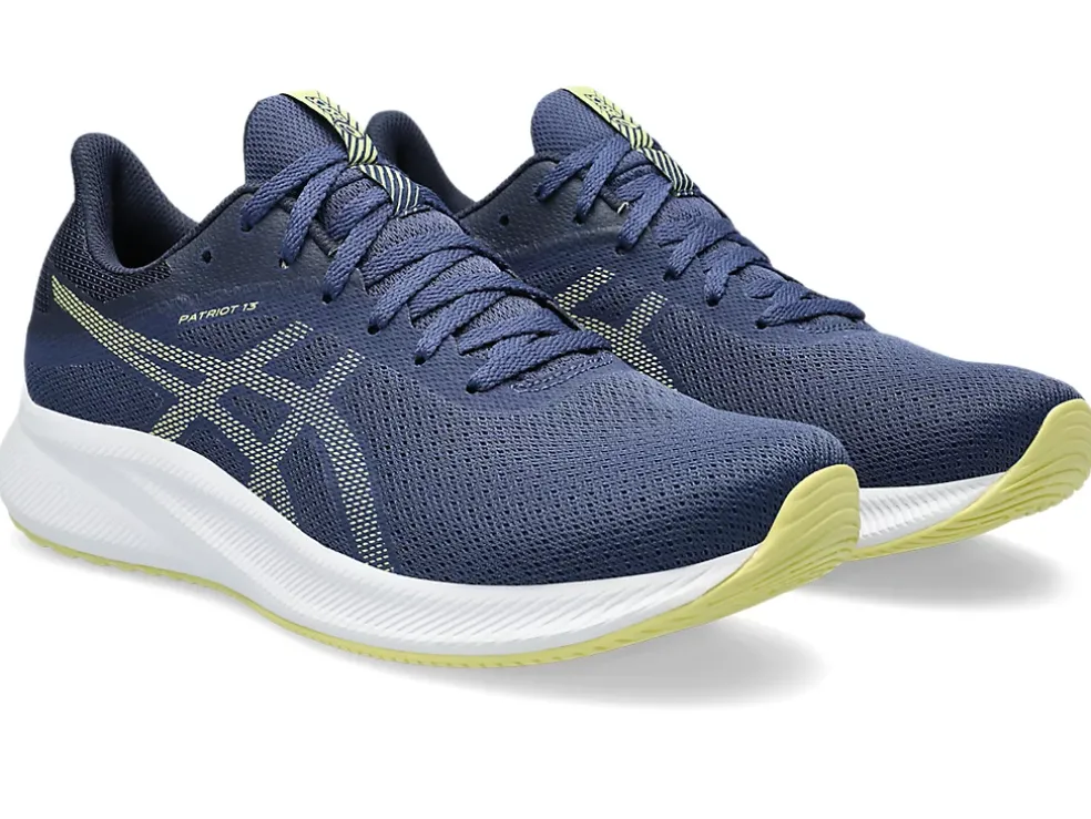Cheap ASICS PATRIOT 13 Deep Ocean/Glow Yellow