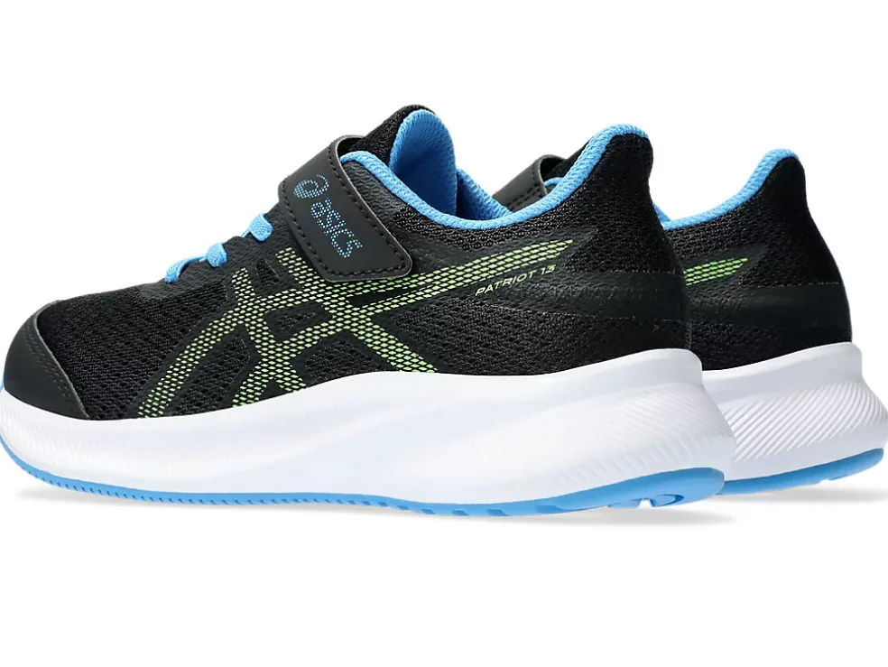 Online ASICS PATRIOT 13 PRE-SCHOOL Black/Electric Lime