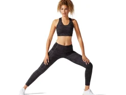 Clearance ASICS PIPING GRAPHIC BRA Performance Black/Carrier Grey