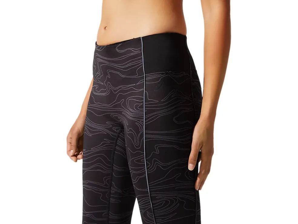 New ASICS PIPING GRAPHIC TIGHT Performance Black/Carrier Grey