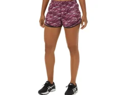 Store ASICS PR LYTE 2.5IN RUN SHORT Deep Mars Print/Black