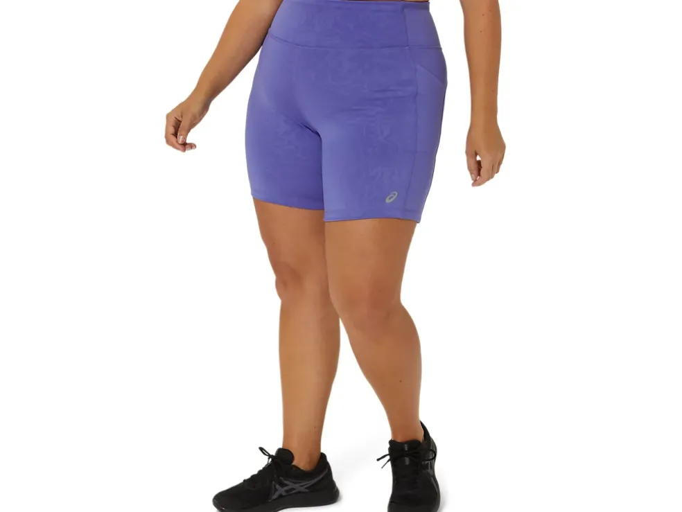 Cheap ASICS PR LYTE 5IN RUN SHORT WITH POCKETS Blue Violet Suminagshi Print