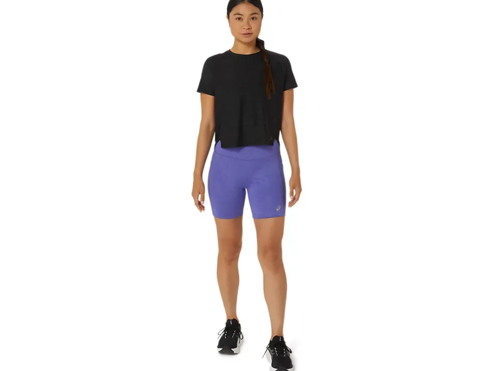 Cheap ASICS PR LYTE 5IN RUN SHORT WITH POCKETS Blue Violet Suminagshi Print