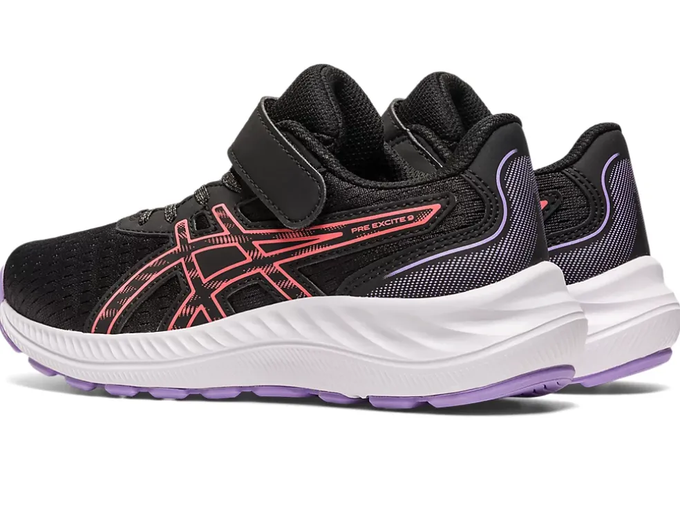 Discount ASICS PRE EXCITE 9 PRE-SCHOOL Black/Papaya
