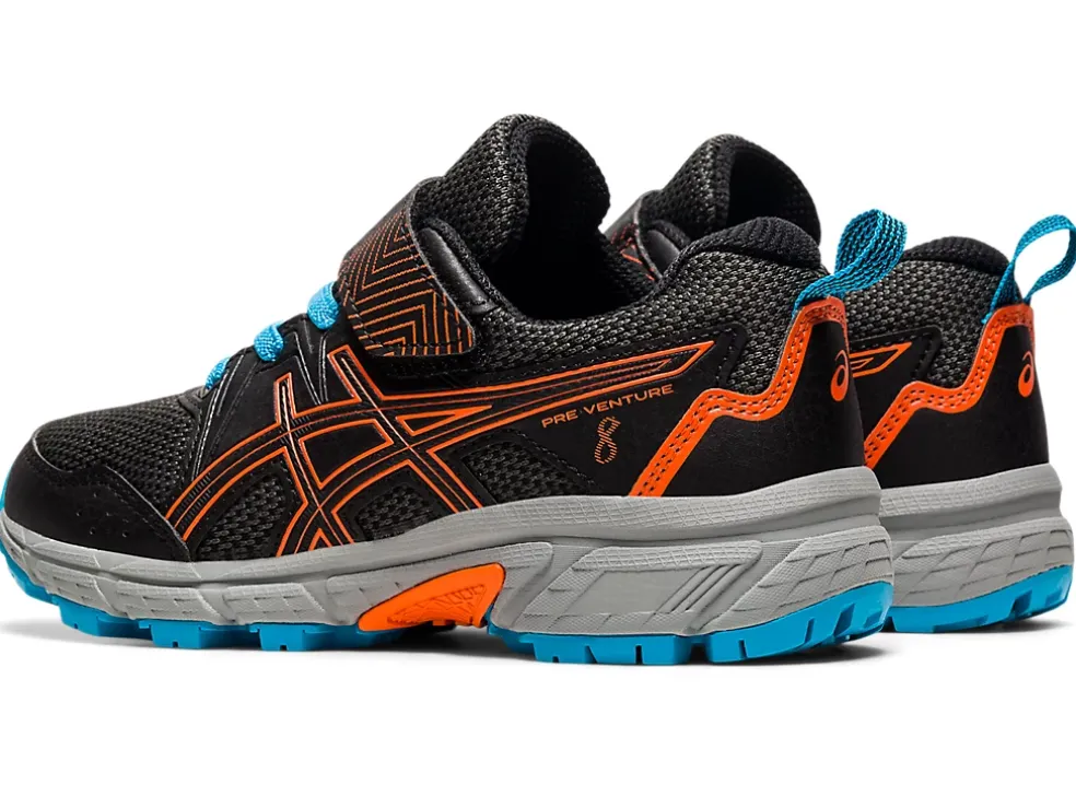 Sale ASICS PRE VENTURE 8 PRE-SCHOOL Black/Marigold Orange