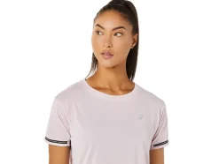 Shop ASICS RACE CROP TOP Barely Rose