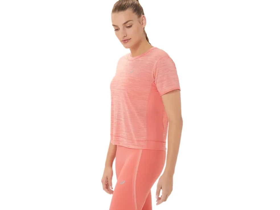 Discount ASICS RACE CROP TOP Papaya/Guava