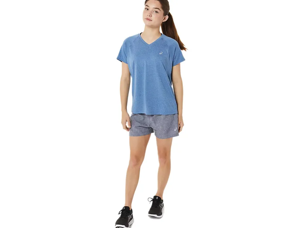 Discount ASICS READY-SET LYTE V-NECK Lake Drive Heather