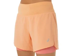 Best ASICS ROAD 2-N-1 5.5IN SHORT Summer Dune/Papaya