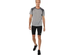 Best Sale ASICS ROAD SHORT SLEEVE TOP Piedmont Grey/Dark Grey