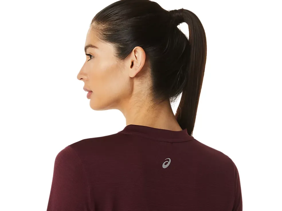 New ASICS RUNKOYO MOCK NECK LONG SLEEVE TOP Deep Mars