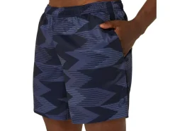 Shop ASICS SEASONAL ALL OVER PRINT 7IN SHORTS Midnight