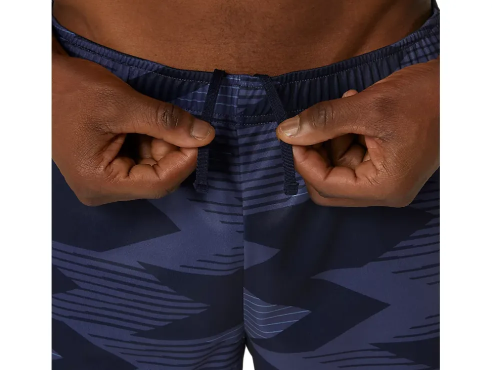 Shop ASICS SEASONAL ALL OVER PRINT 7IN SHORTS Midnight