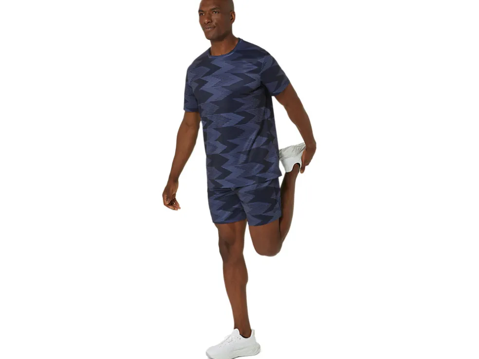 Shop ASICS SEASONAL ALL OVER PRINT 7IN SHORTS Midnight