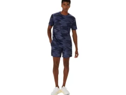 Discount ASICS SEASONAL ALL OVER PRINT SHORT SLEEVE TOP Midnight