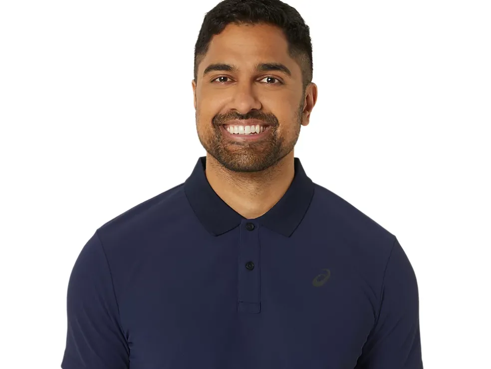 Cheap ASICS SHORT SLEEVE POLO-SHIRT Midnight