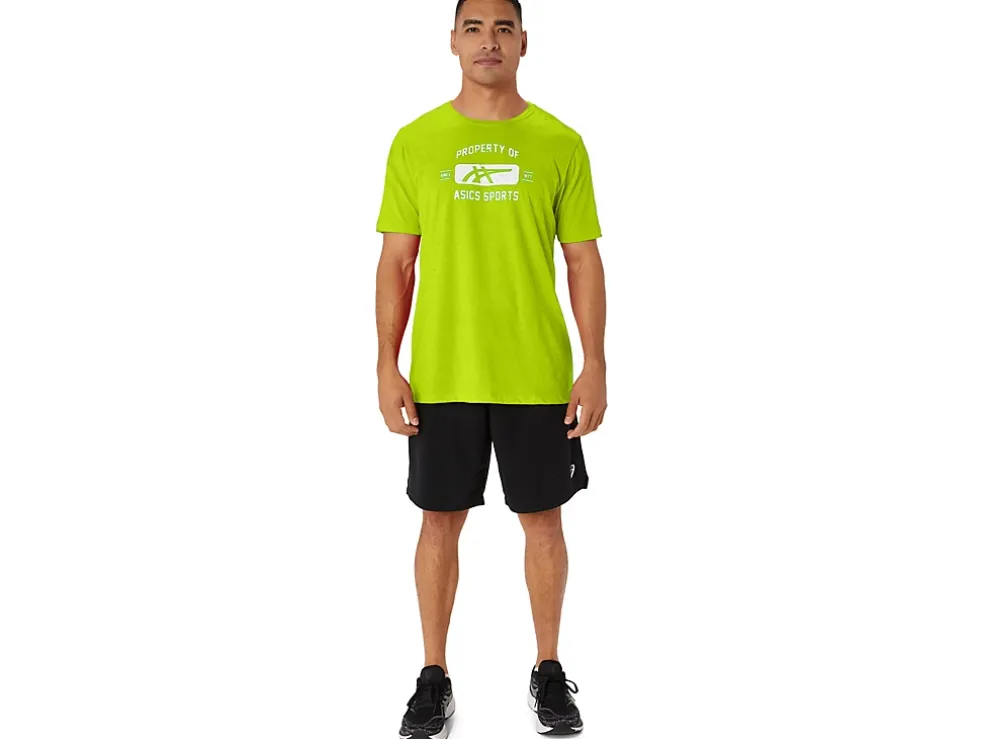 Hot ASICS SHORT SLEEVE PROPERTY OF SPORTS TEE Lime Zest