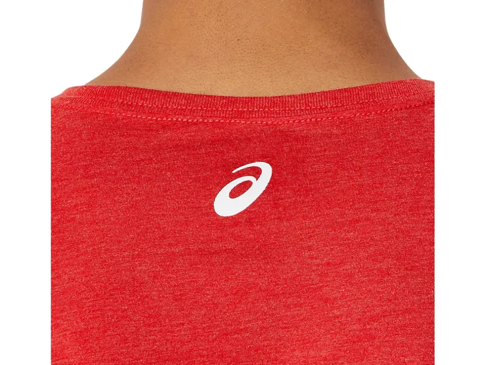 Hot ASICS SHORT SLEEVE PROPERTY OF SPORTS TEE Classic Red Heather