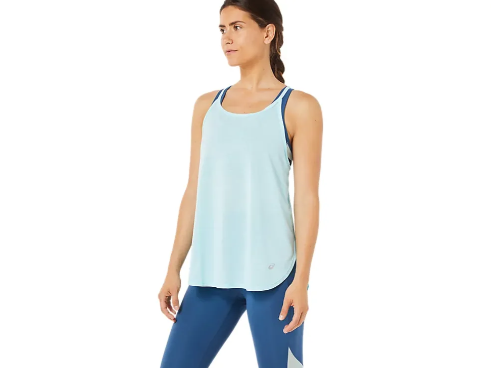 Hot ASICS SLIT SLEEVELESS TOP Clear Blue