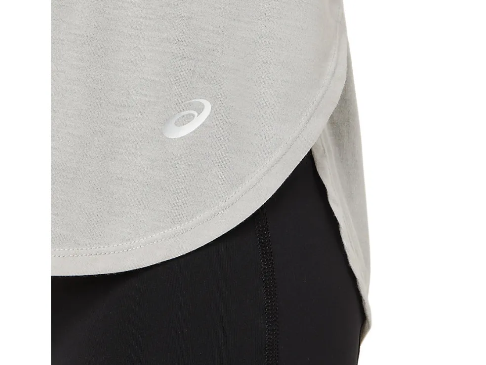 Clearance ASICS SLIT SLEEVELESS TOP Oyster Grey