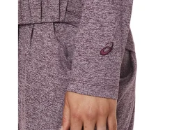 Sale ASICS SOFT STRETCH KNIT FULL ZIP HOODIE Deep Mars Heather