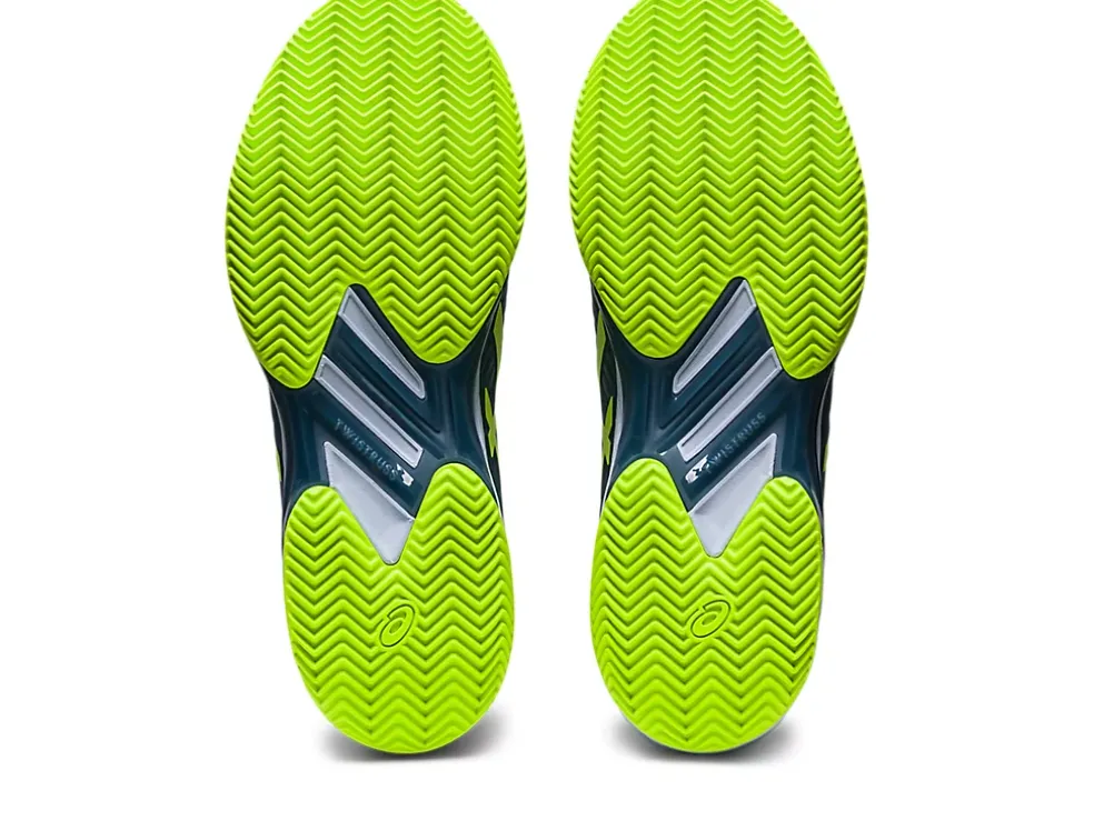 Cheap ASICS SOLUTION SPEED FF 2 CLAY Steel Blue/Hazard Green