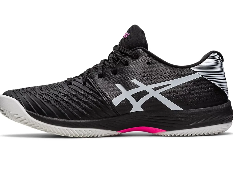 Cheap ASICS SOLUTION SWIFT FF CLAY Black/Hot Pink