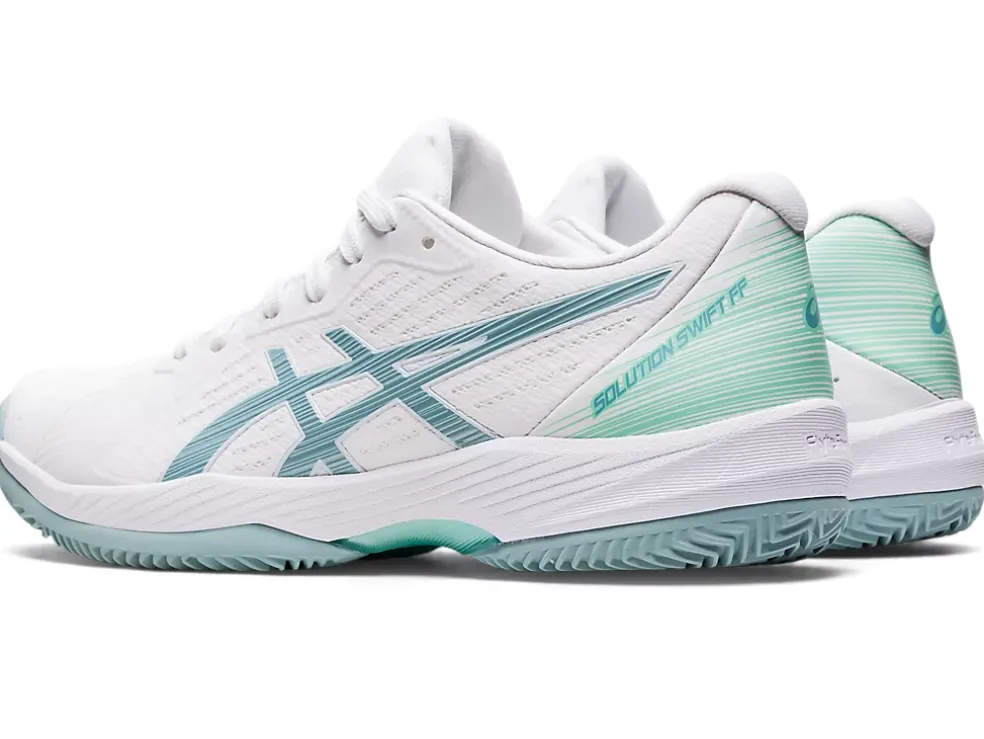 Hot ASICS SOLUTION SWIFT FF CLAY White/Smoke Blue