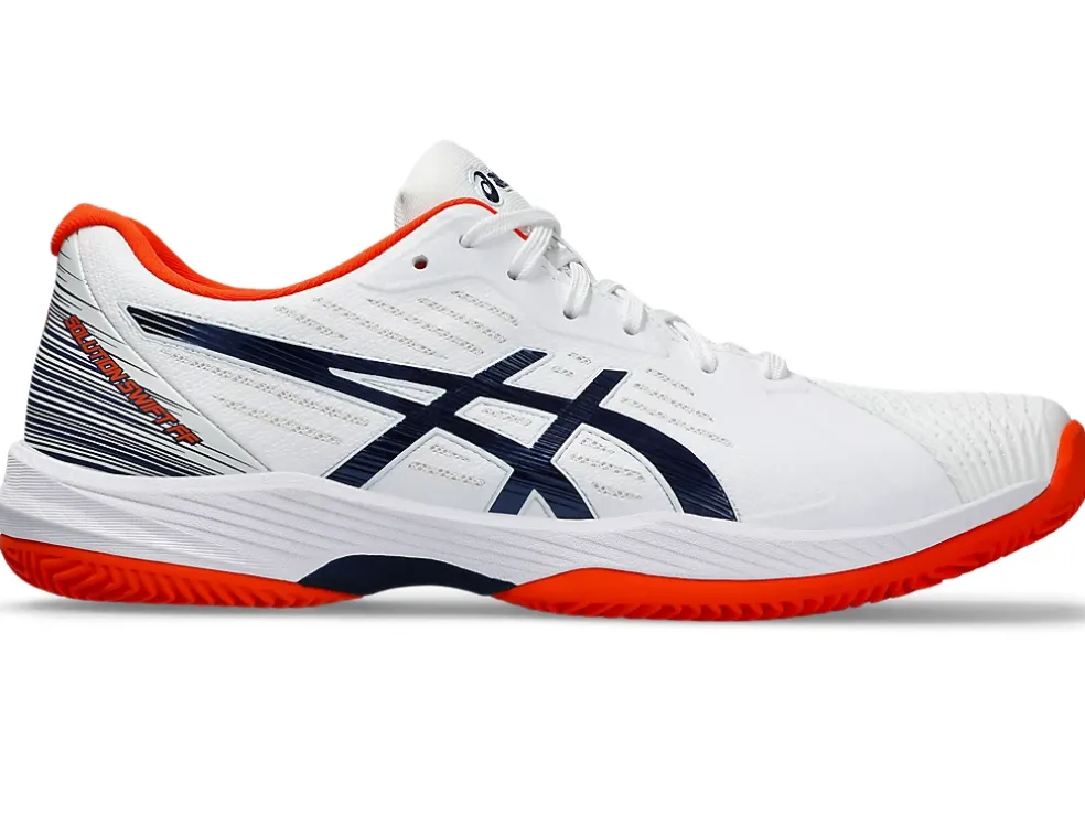 Hot ASICS SOLUTION SWIFT FF CLAY White/Blue Expanse