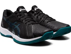 Discount ASICS SOLUTION SWIFT FF CLAY Black/Misty Pine