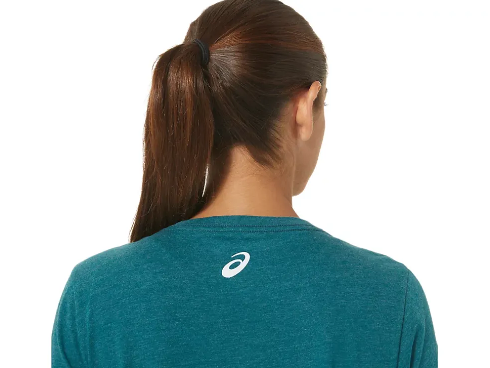 Cheap ASICS SUNFLOWER SLOGAN V-NECK Velvet Pine Heather