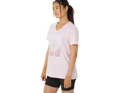 Cheap ASICS SUNFLOWER SLOGAN V-NECK Pink Salt