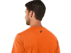 Fashion ASICS SUNRISE RUNNER GRAPHIC TEE Marigold Orange Heather