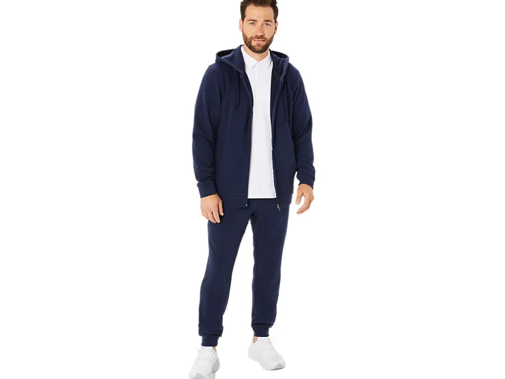 Discount ASICS SWEAT FULL ZIP HOODIE Midnight