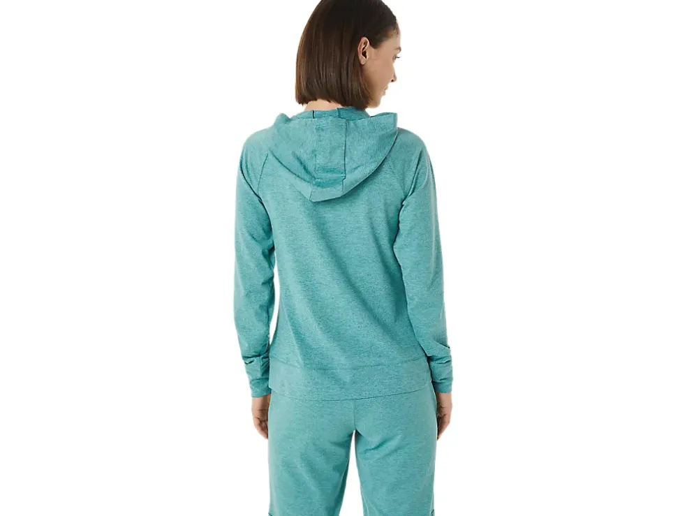 Cheap ASICS TECH FULL ZIP HOODIE Sage Spacedye