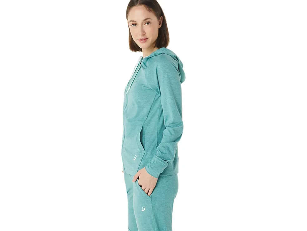 Cheap ASICS TECH FULL ZIP HOODIE Sage Spacedye