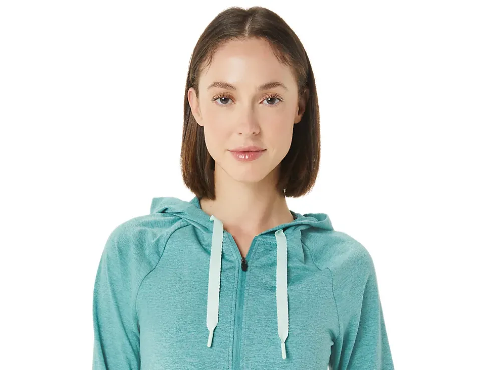 Cheap ASICS TECH FULL ZIP HOODIE Sage Spacedye